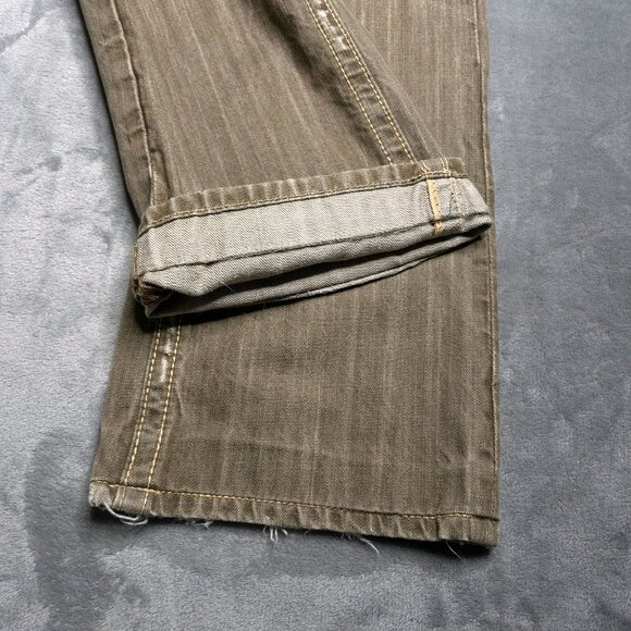 Mek Denim USA Mens Havana Jeans Distressed 32 Holes Wide Leg Relaxed Altered - Picture 6 of 10